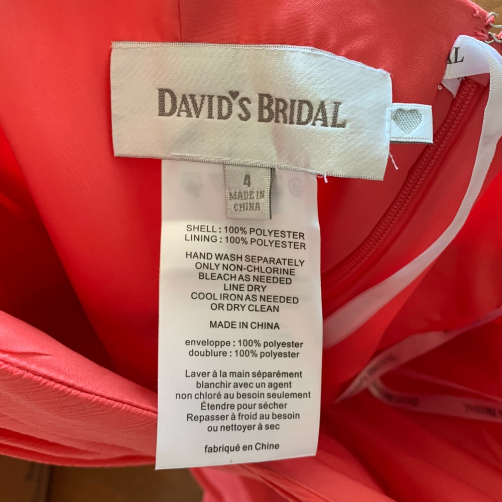 David’sBridal Guava sweetheart mini dress - Picture 2 of 5